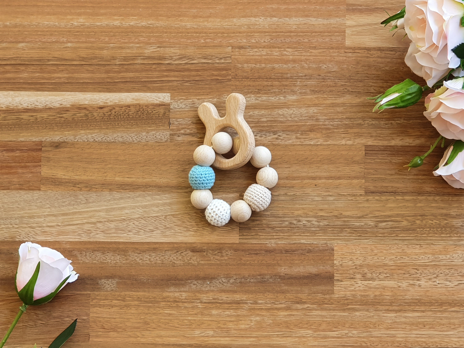 Beaded Teether ring toy