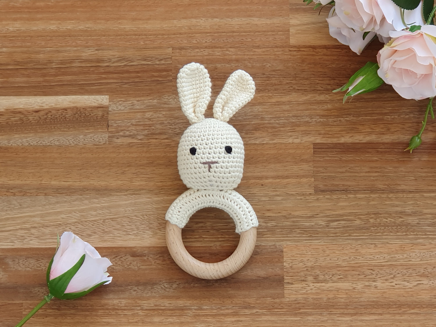 Crochet rabbit rattle