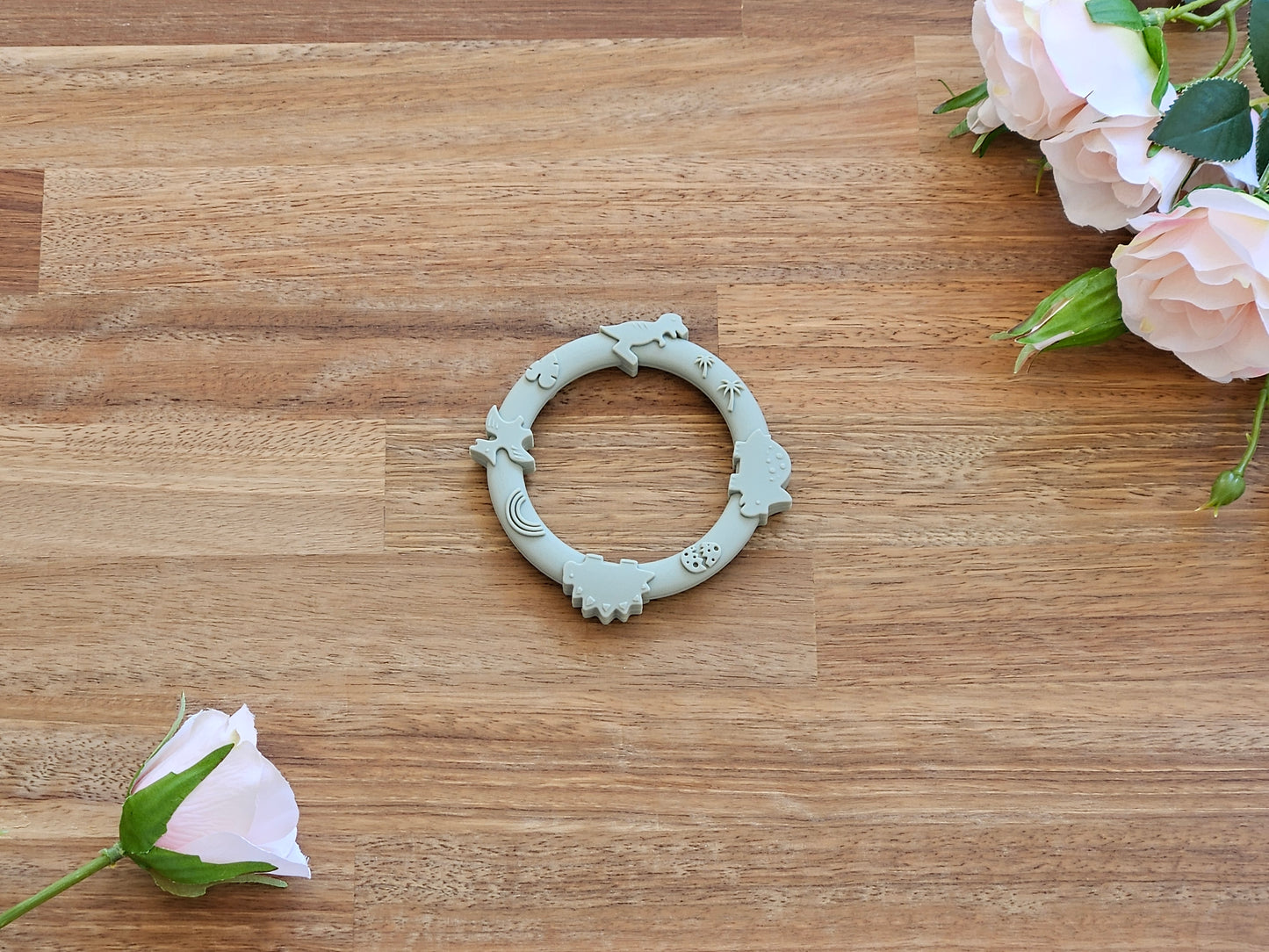 Sage colour Silicone teether