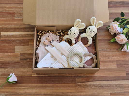 TWIN GIFT BOX - Gender Neutral Beige Rabbit