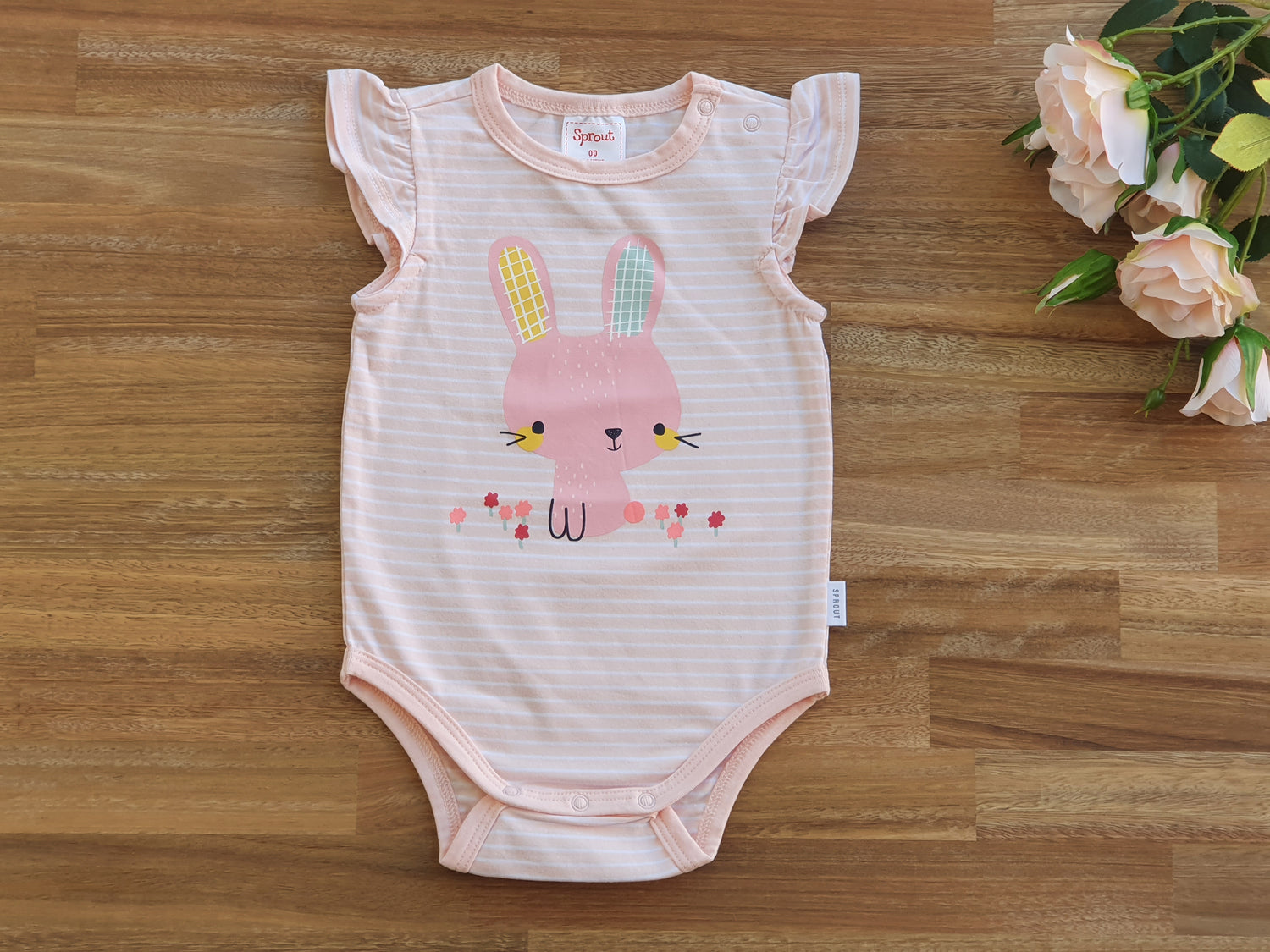 Pink rabbit romper