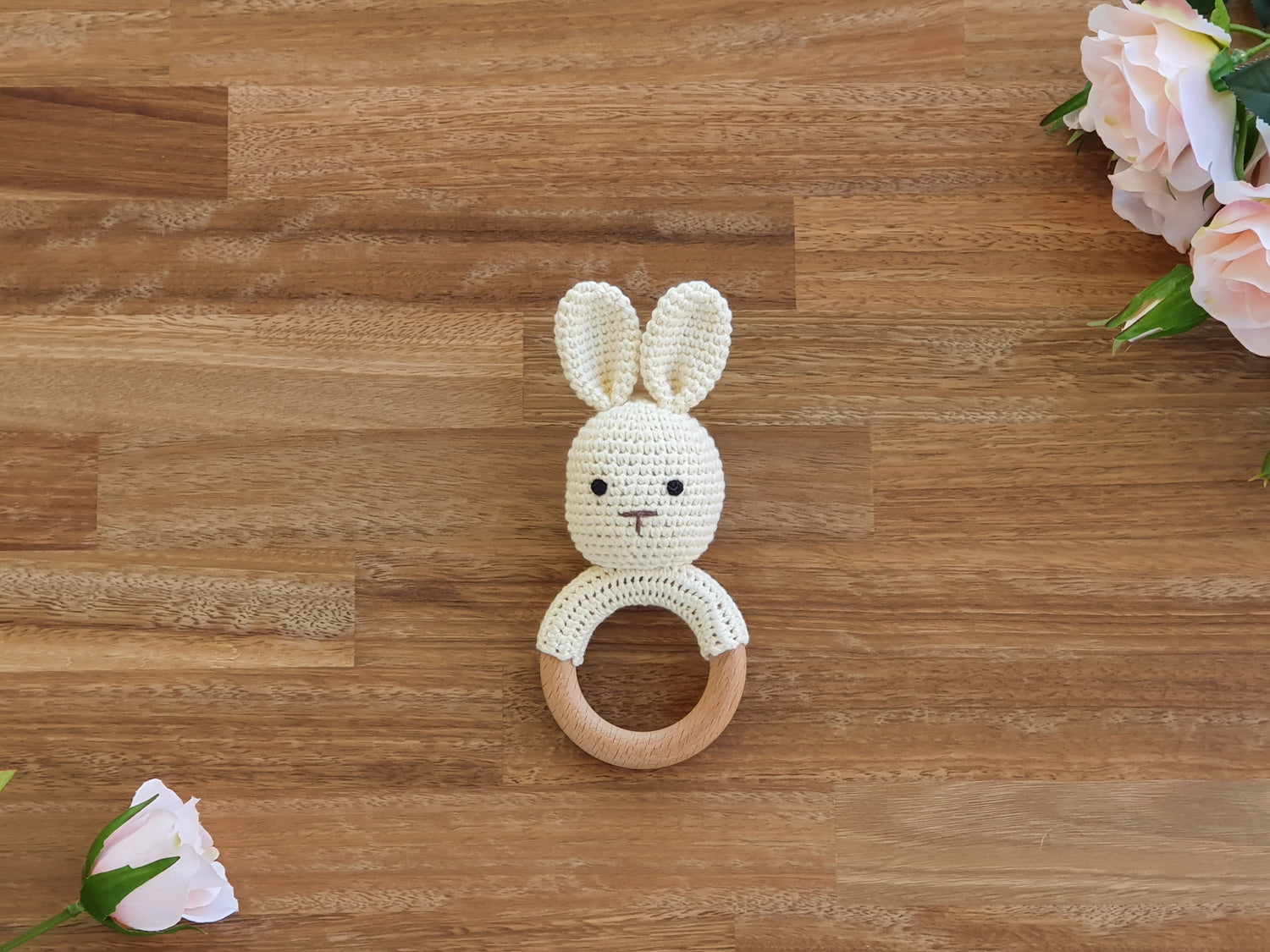 Crochet rabbit rattle