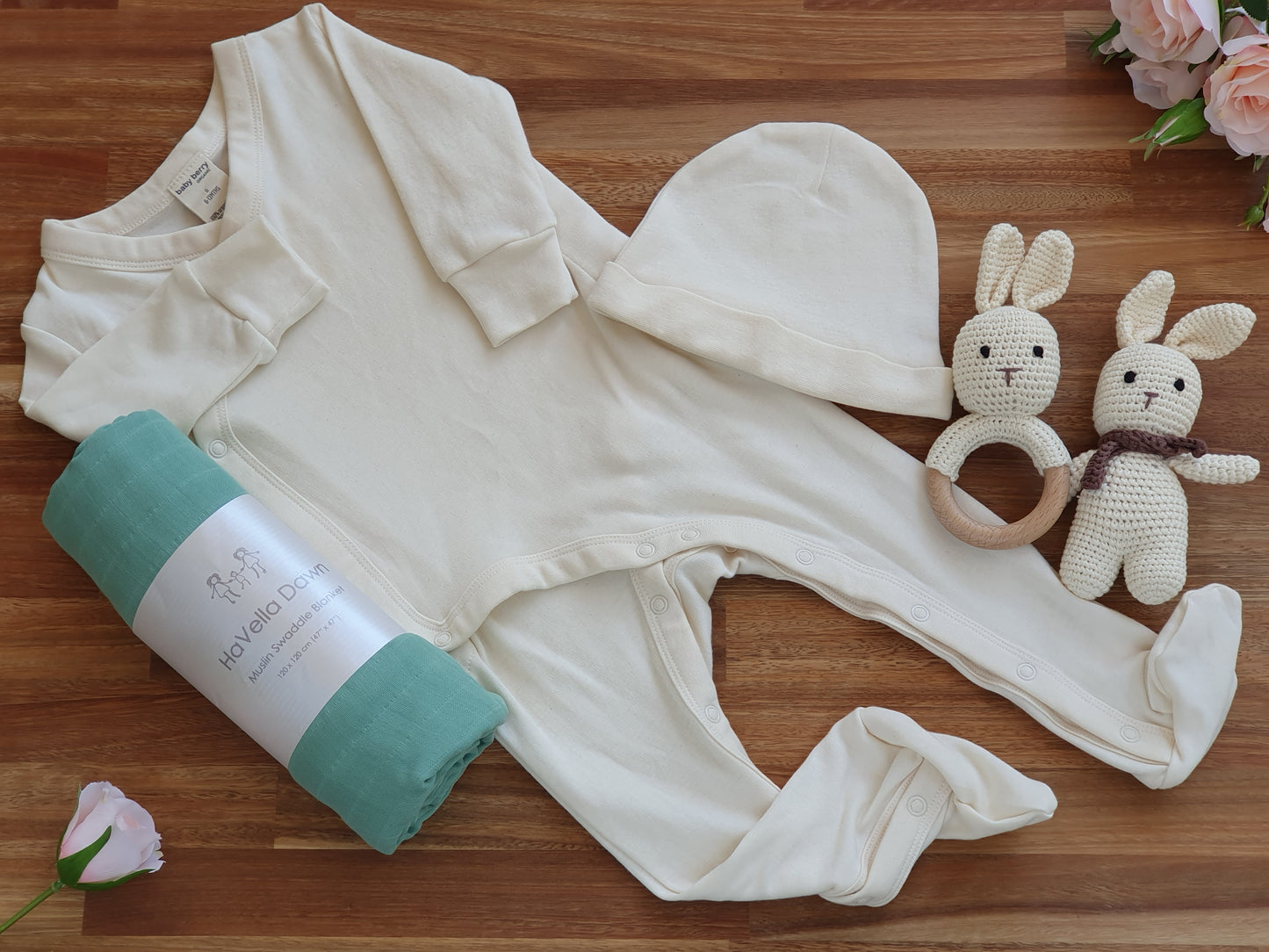 BABY GIFT BOX - Long Sleeve Romper and Rabbit